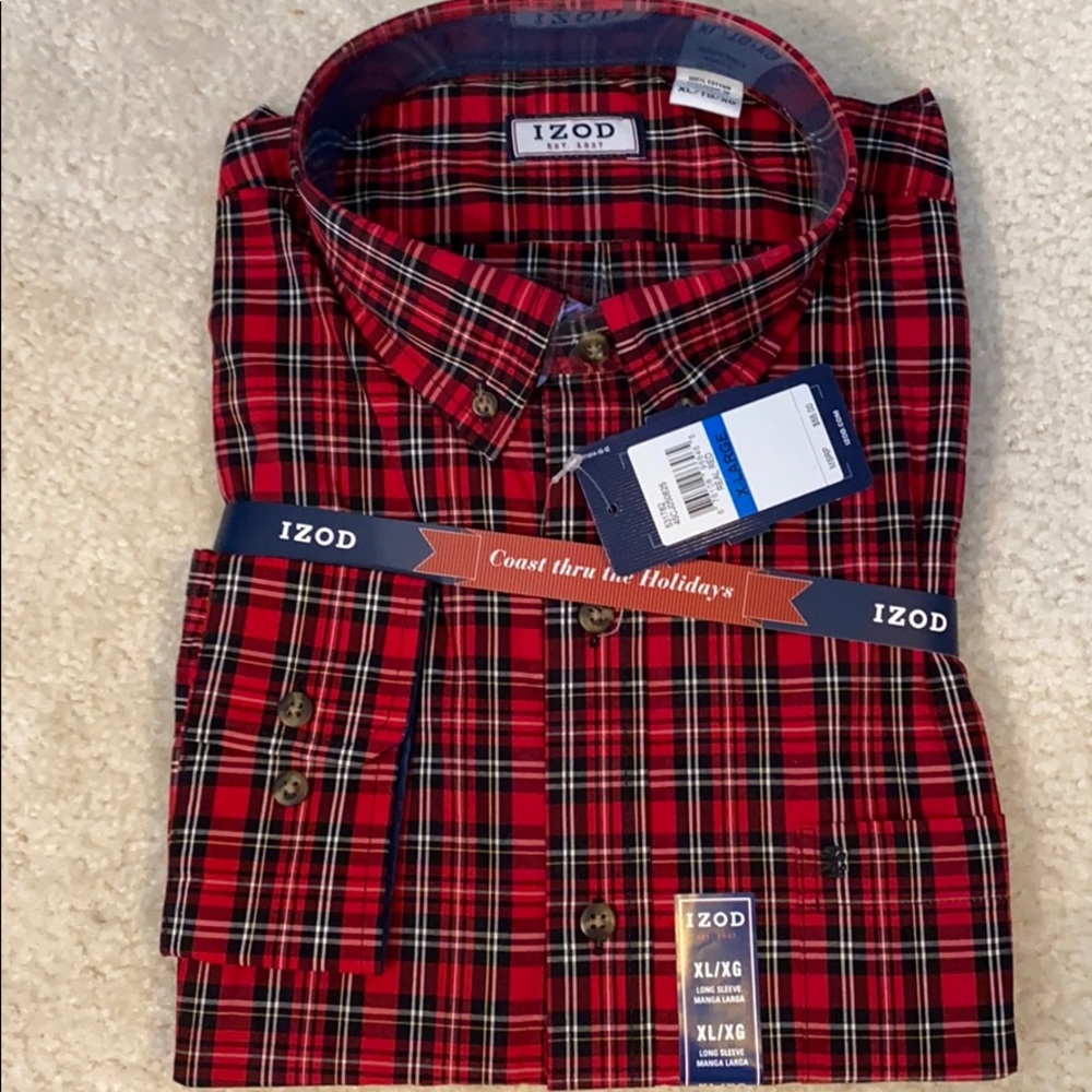 Men’s LX plaid IZod Button Down
